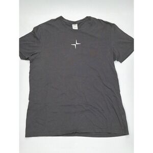 Allmade Mens Organic Cotton Star Graphic T-Shirt Charcoal Grey Large Polestar